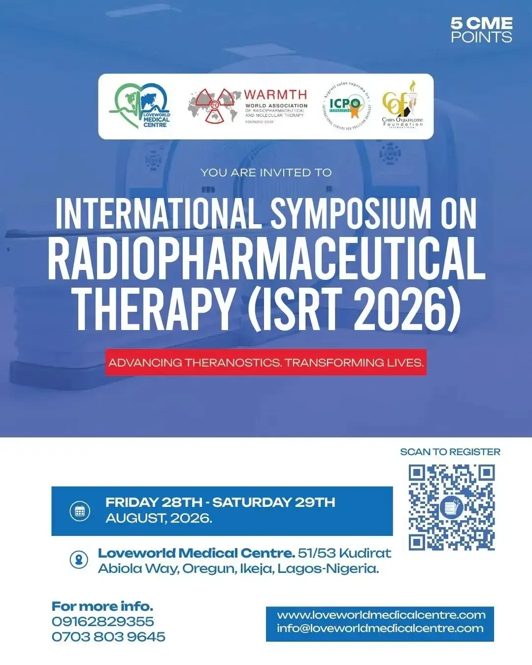 🌍 INTERNATIONAL SYMPOSIUM ON RADIOPHARMACEUTICAL THERAPY (ISRT) 2026